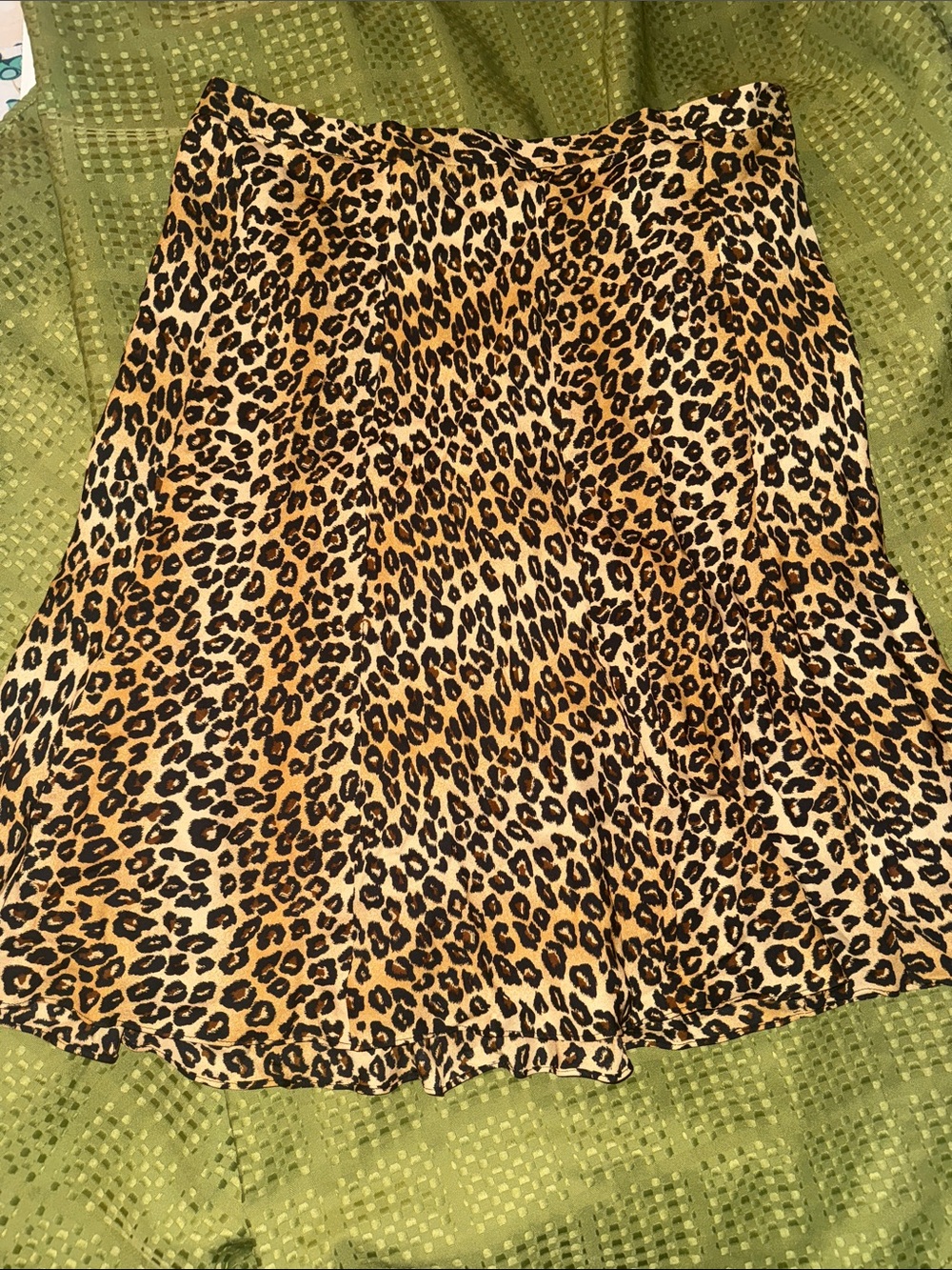 Michael Kors silk NWOT Leopard Print A-Line Women's Skirt - Tan and Black